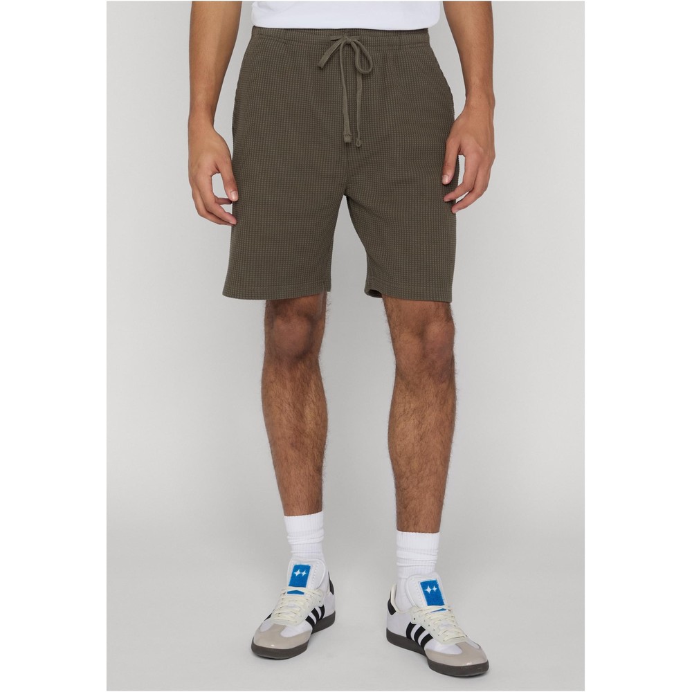 Urban Classics - Thermal Waffle Shorts - Olive green